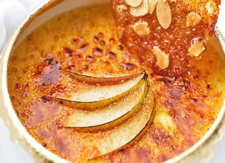 Crème brûlée aux poires