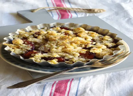 Crumble mangue et fraise