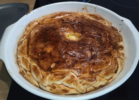 Tourte potiron et poulet au companion