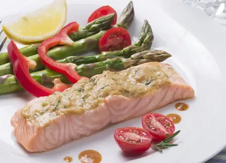 Darnes de saumon à la moutarde