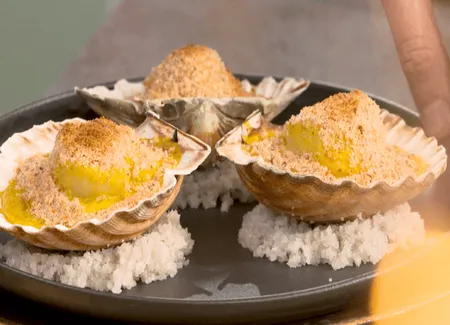 Coquilles saint-jacques gratinées par laurent mariotte