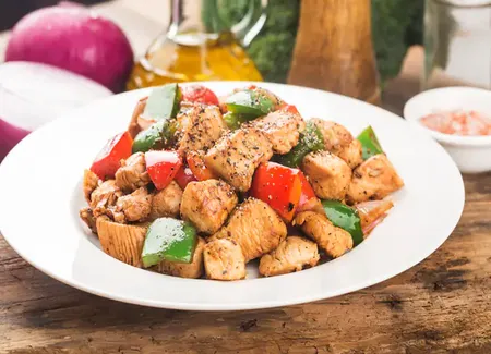 Sauté de dinde aux poivrons
