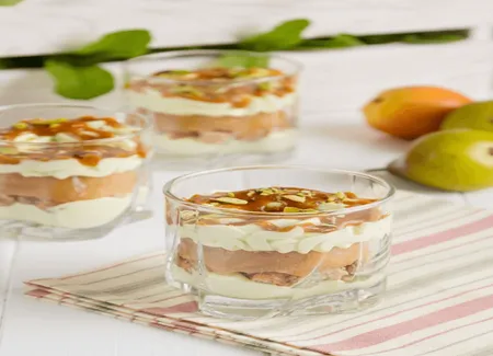 Verrines façon tarte poire frangipane