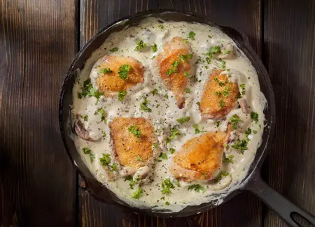 Poulet à la crème