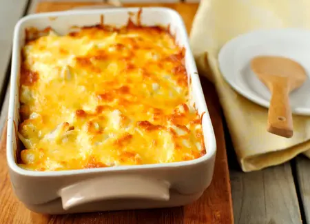 Gratin de pommes de terre au saumon fumé (micro-ondes)