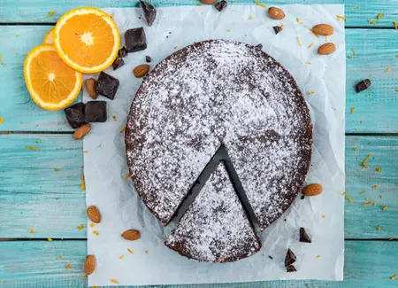 Torta caprese (fondant chocolat et amandes)