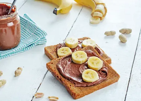 Tartines bananes pâte à tartiner