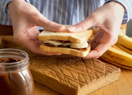 Croque-monsieur banane, chocolat