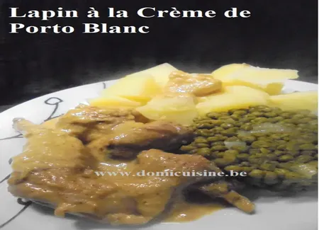 Lapin, sauce crémeuse au porto