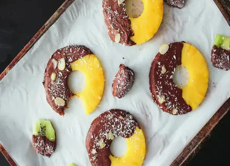 Ananas glacé au chocolat