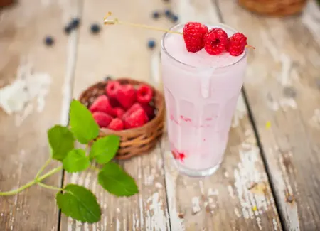 Milk-shake aux framboises