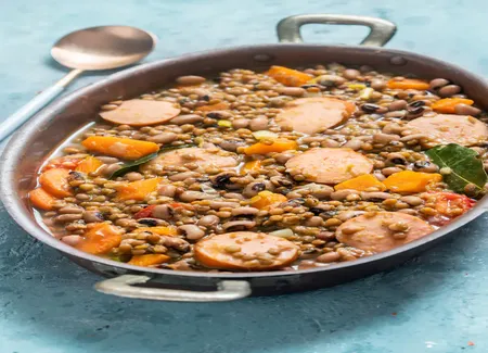 Bonne potée de lentilles à la saucisse