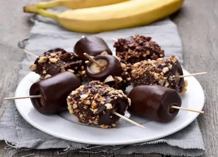 Bananes glacées au chocolat