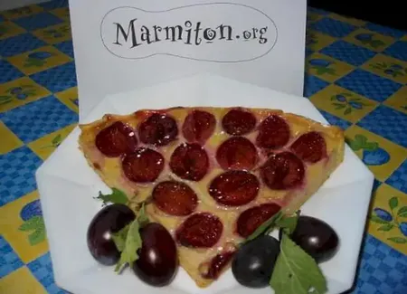Tarte aux quetsches et crème pâtissière