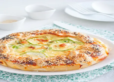 Pizza rustique à la courgette
