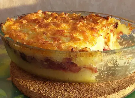 Hachis parmentier au corned beef