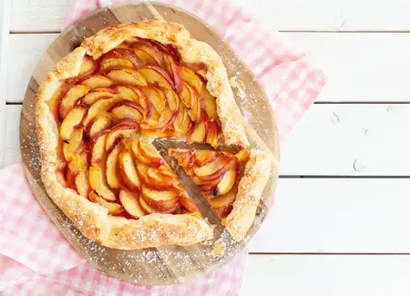Tarte pêche verveine