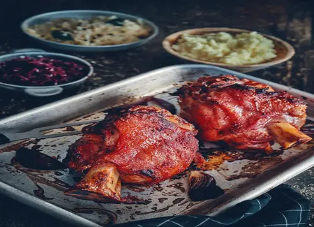 Jarret de porc rôti (schweinshaxe)
