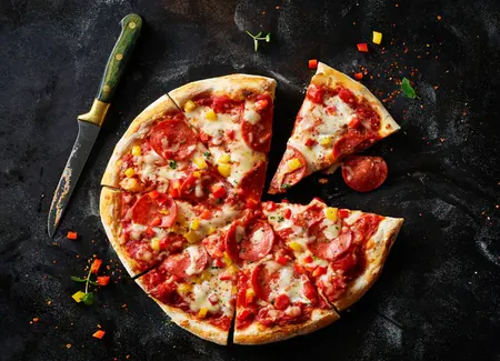 Pizza chorizo-poivron