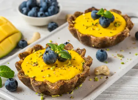 Tartelettes sans cuisson à la mangue