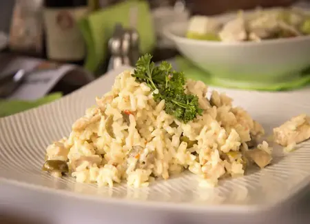 Risotto poulet et gorgonzola