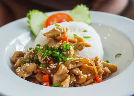 Wok de porc aux légumes croquants