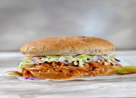 Burger au fruit du jacquier façon pulled pork