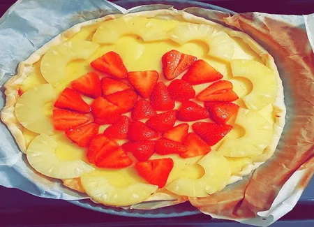 Tarte pâtissière à l'ananas