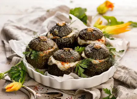 Courgettes farcies aux trois fromages