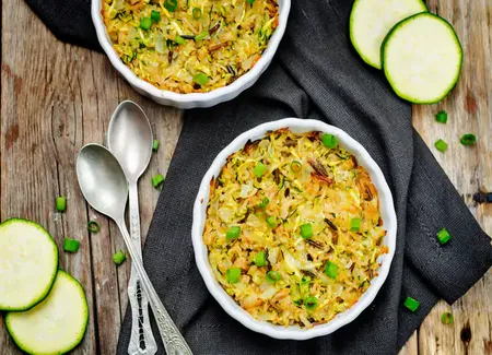Gratin de courgettes et saucisses