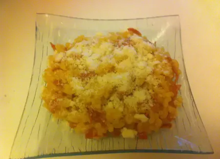"Pastatotto" au chorizo (pâtes façon risotto)