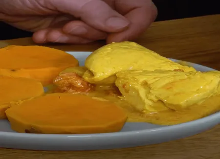 Poulet au curry sucré-salé de philippe