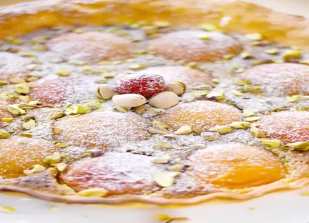 Tarte abricots pistaches