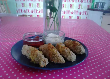 Galettes de poulet panées