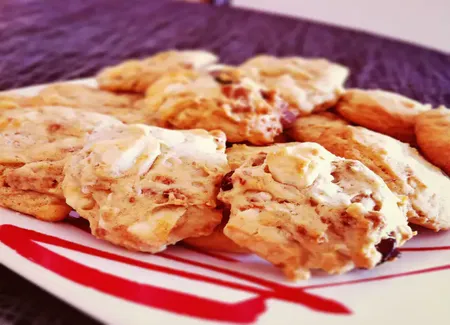 Cookies chocolat blanc, spéculoos et noix de coco
