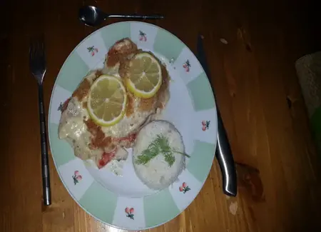 Filets de merlan à la crème moutardée