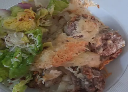 Gratin d'andouillette au fromage