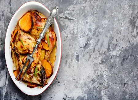 Rôti de dinde, sauce à l'orange