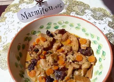Sauté de porc à l'anis étoilé et petits légumes