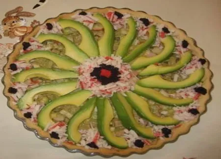 Tarte au crabe et aux avocats