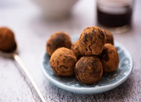 Truffe aux chocolat et fromage de chèvre