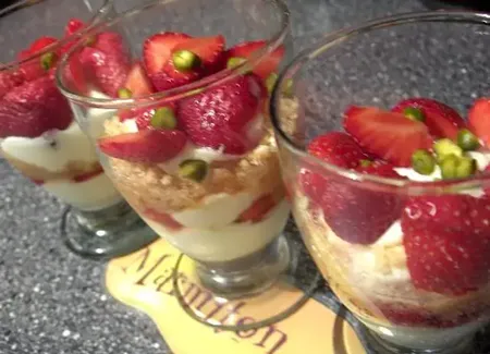 Coupe de fraises onctueuse