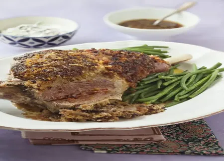 Gigot d'agneau doré