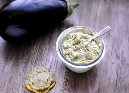 Tartinades d'aubergines ricotta parmesan basilic