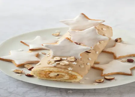 Bûche de noël café craquante