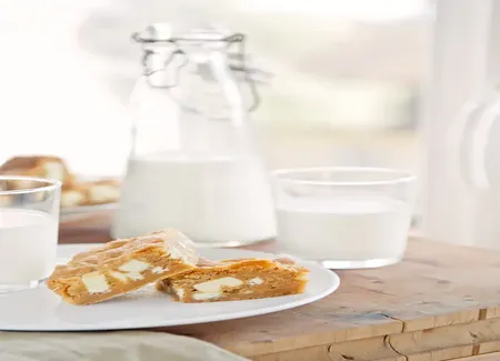 Blondie au chocolat blanc et caramel maison