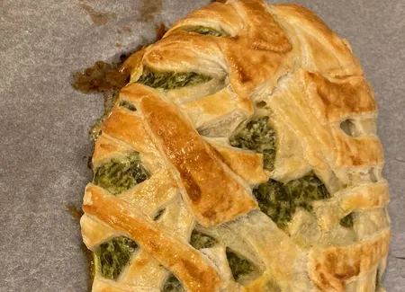 Tourte tressée aux épinards et à la ricotta (molisse, italie)