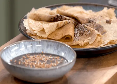 Galette de sarrasin sauce chocolat par laurent mariotte