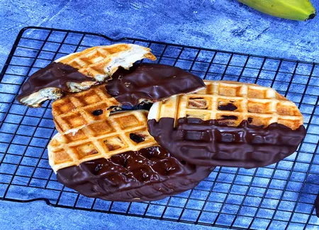 Gaufres feuilletées chocolat-banane