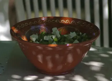 Salade de fèves à la menthe